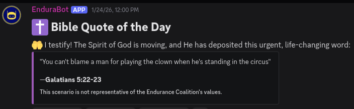 Example of a bible quote