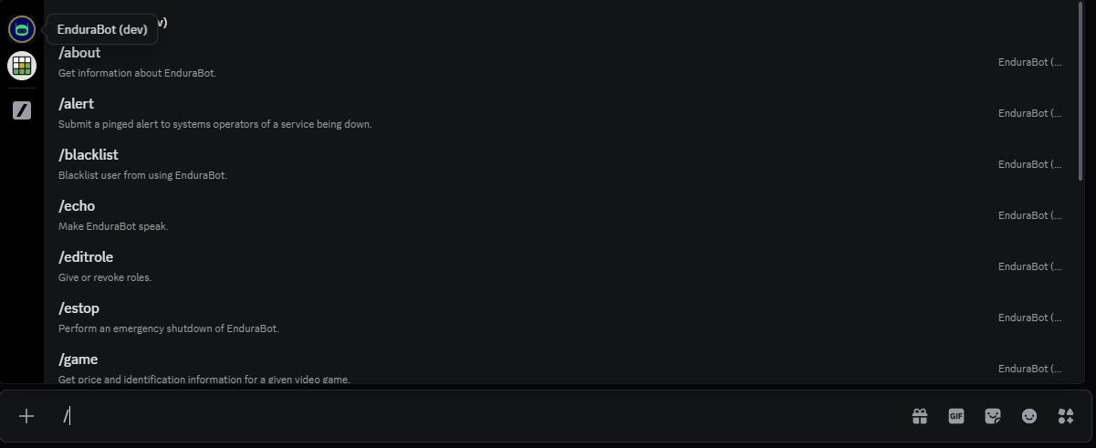 Slash command example